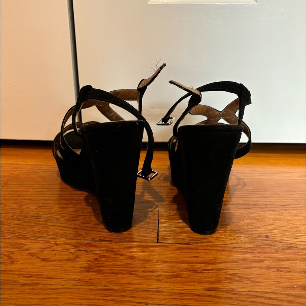 BP Black Strappy Wedges - Picture 4 of 6